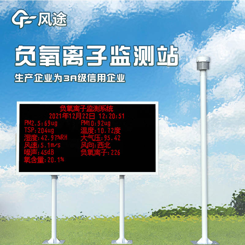 負氧離子監測系統，評估景區空氣環境